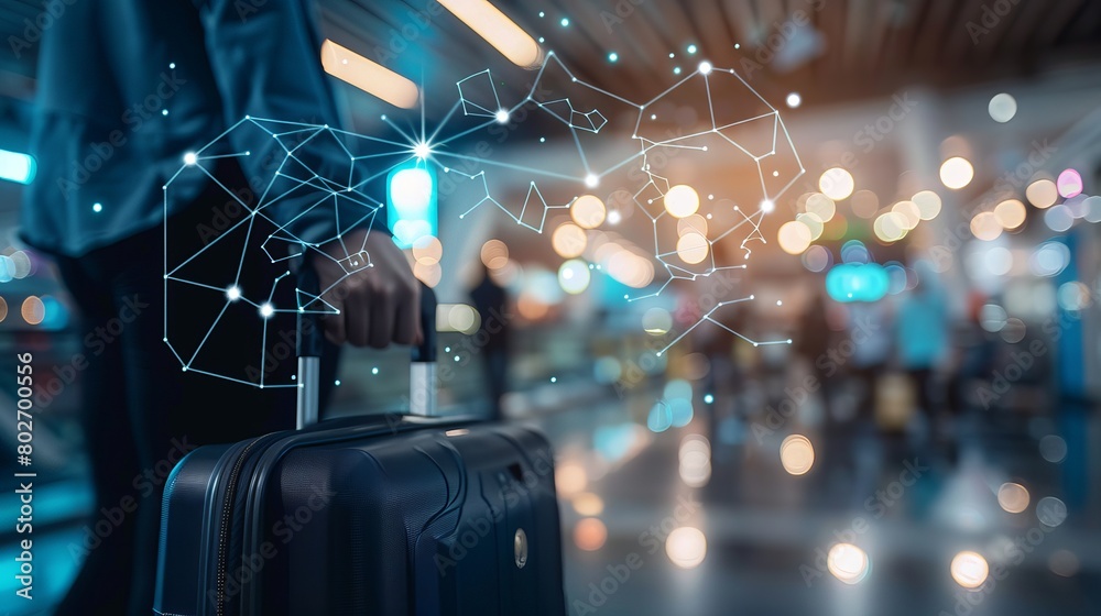 Check In Using Digital Technology Connectivity in global hospitality, showcasing electronic check-in ...