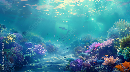 coral reef with shark © LANDSCAPE LOOKS