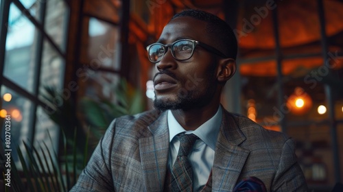 African American Businessman's Fashion Statement Modern Executive Apparel