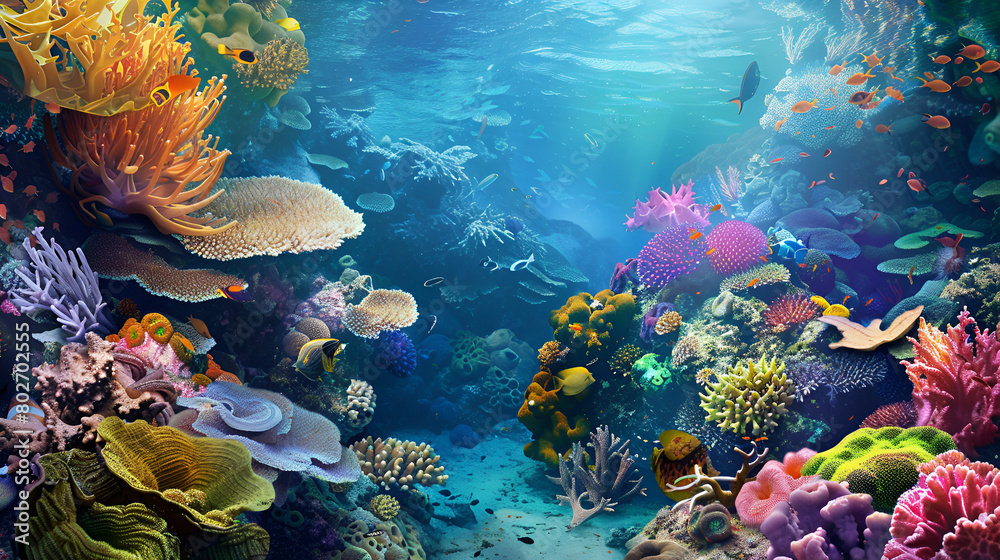 Naklejka premium coral reef in aquarium