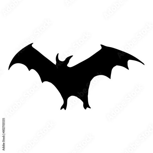 black silhouette of a bat