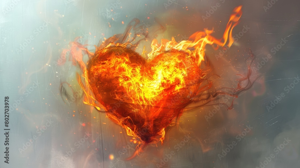 A beautiful heart of fire and flame. Passion. The flame is a symbol of love. A searing fire in the shape of a heart. A beautiful heart of fire and flame. Passion. The flame is a symbol of love. A searing fire in the shape of a heart.