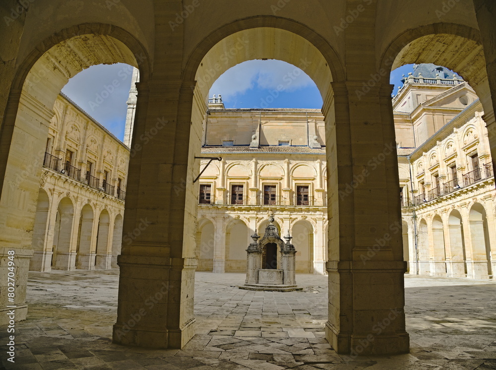 central courtyard of the ucles monastery with its cistern