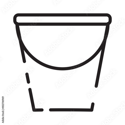 Bucket Farm Pail Line Icon