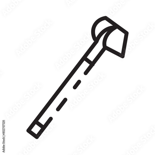 Farm Gardening Hoe Line Icon