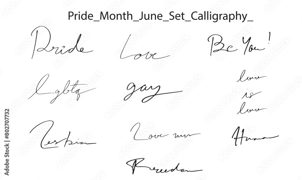 Pride gay lesbian june month rainbow calligraphy hand lettering equality design text font typography parade black color government human right support print lgbtq sex diversity quote festival politic Pride gay lesbian june month rainbow calligraphy hand lettering equality design text font typography parade black color government human right support print lgbtq sex diversity quote festival politic