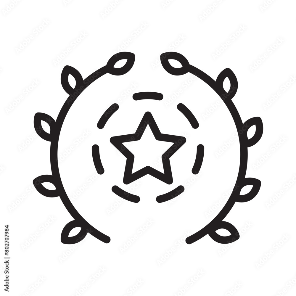 Star Prize Winner Line Icon