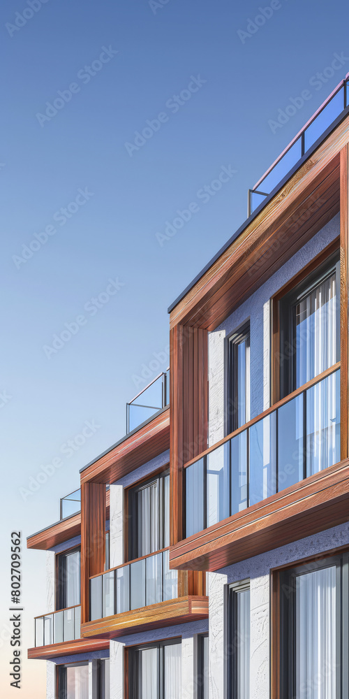 Modern home facade with stylish exteriors. Real Estate concept image. Modern home facade with stylish exteriors. Real Estate concept image.