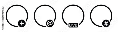Frame stories icon, vector illustration