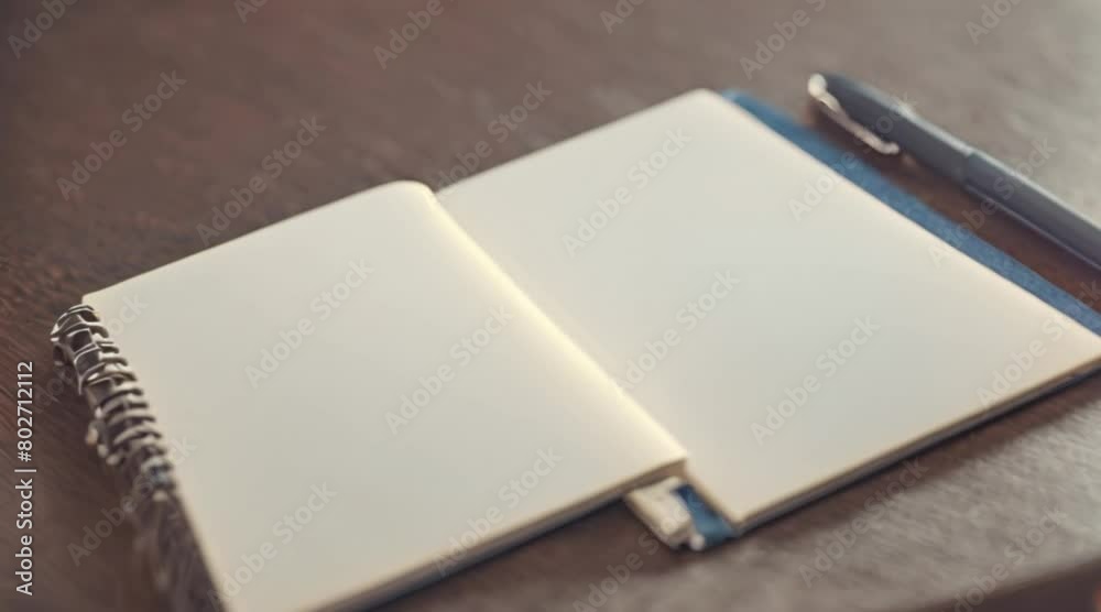 Pre-Meeting Table Setup with Notepad and Pen Pre-Meeting Table Setup with Notepad and Pen