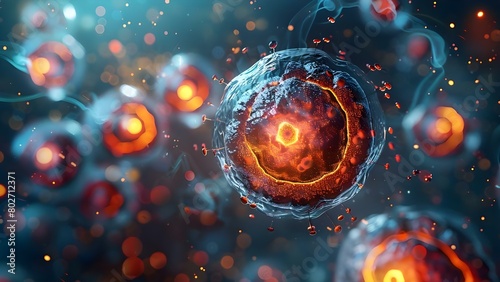 Cells undergo metabolic process to convert nutrients into energy by consuming oxygen. Concept Metabolic processes, Cell energy production, Oxygen consumption in cells, Cellular respiration photo