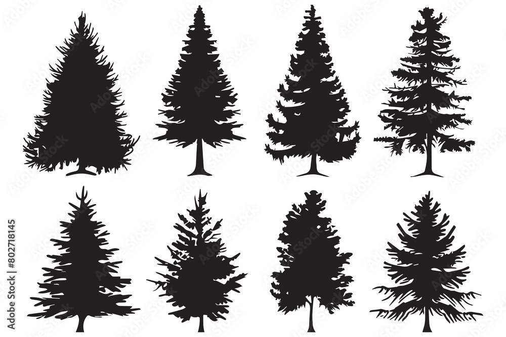 Christmas Tree Silhouette Vector Art Christmas Tree Silhouette Vector Art