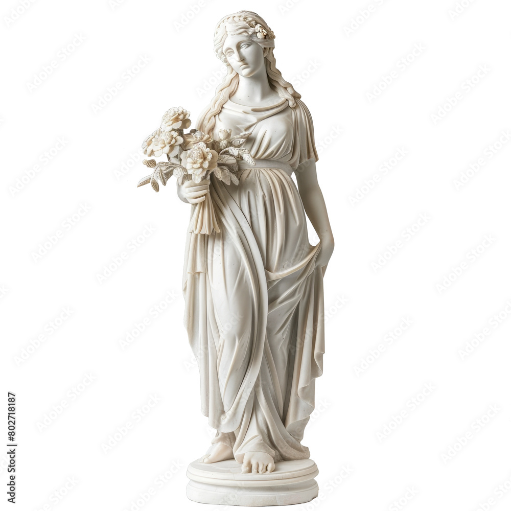 A marble statue isolated on transparent background