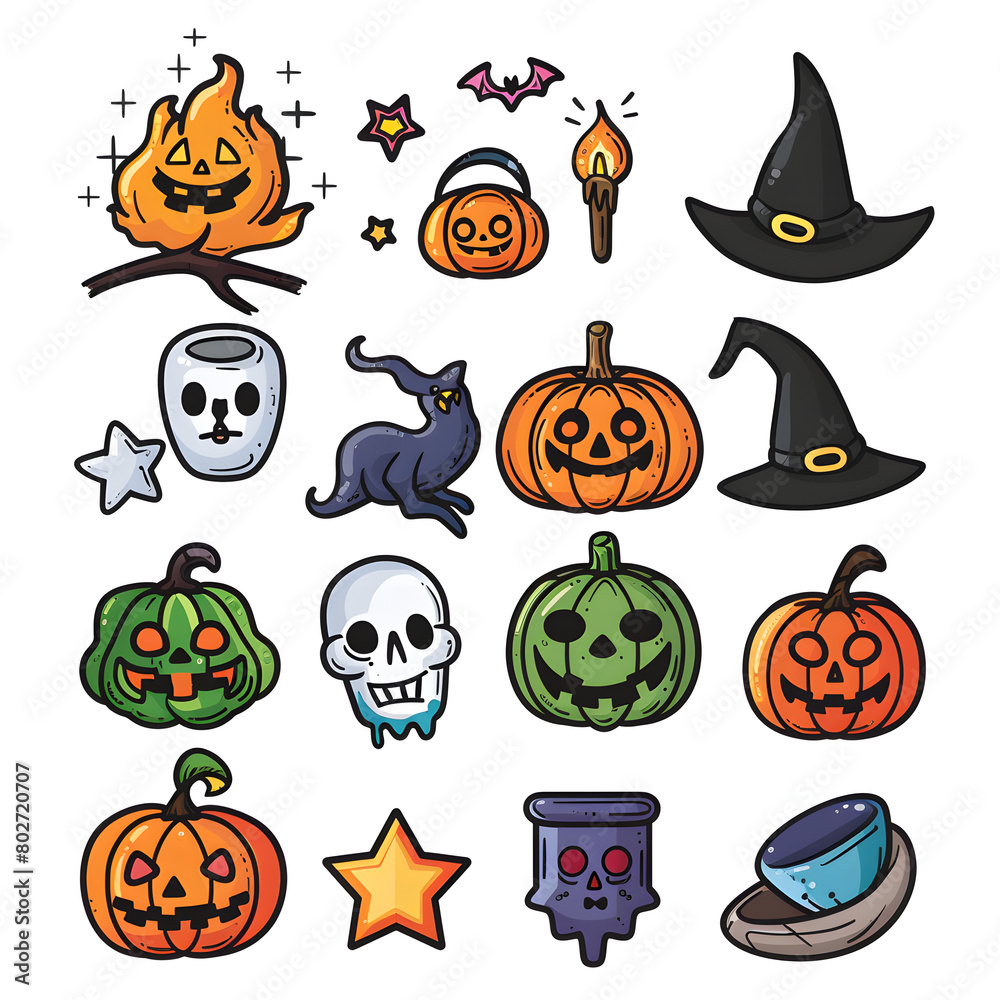 halloween icons set halloween icons set
