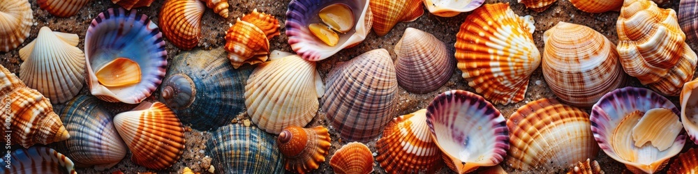Background, texture of shells. The concept of rest, vacation, travel. Background, texture of shells. The concept of rest, vacation, travel.