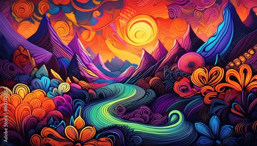 Highlighting with markers designs with vibrant colors background wallpaper