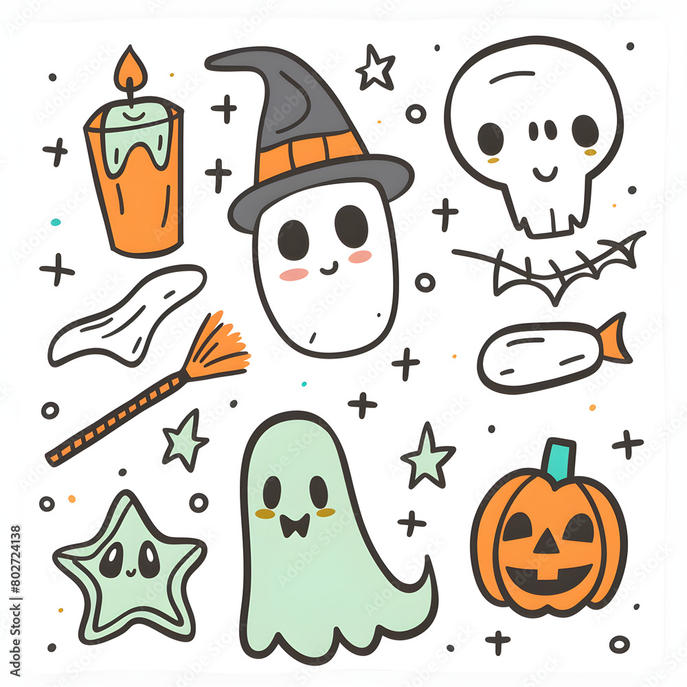 Fototapeta premium halloween seamless pattern