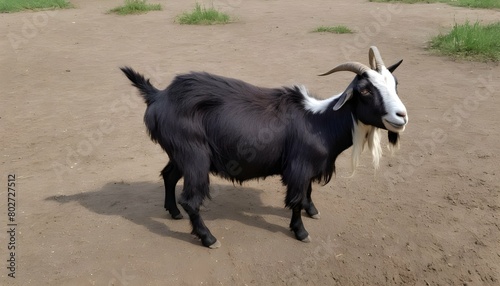 A Goat With Its Fur Matted From Rolling In The Dir