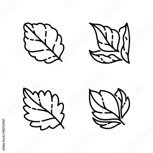 Icon set of flower. Editable vector pictograms isolated on a white background. © Murad