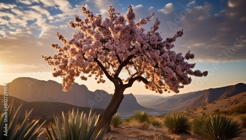 cherry blossom in the spring canyon panorama tree  spring  blossom  flower  nature  cherry  pink  