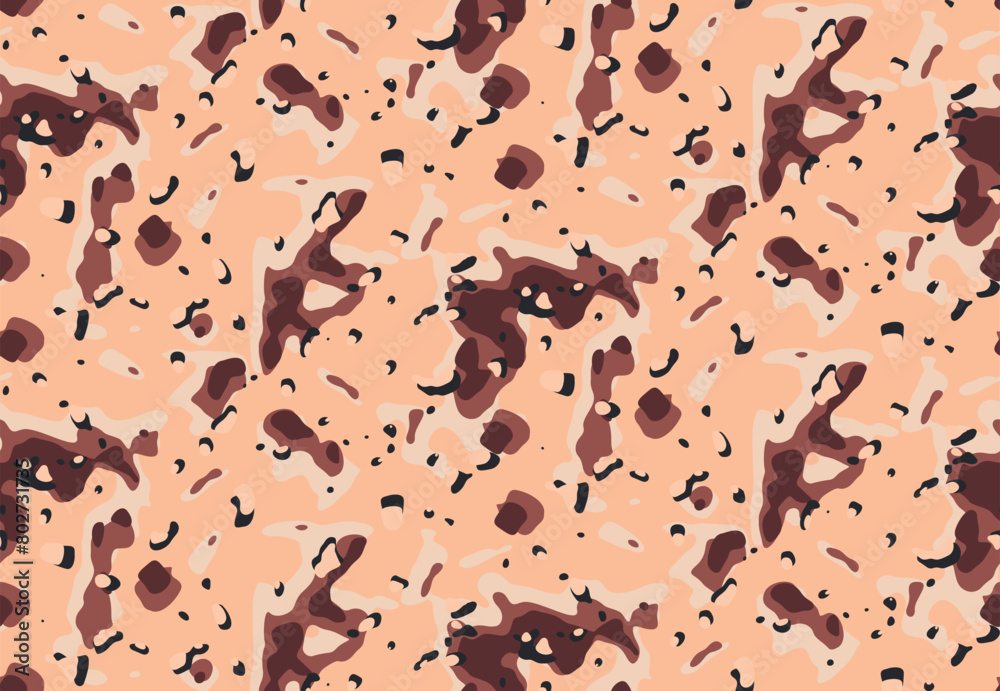 Classic desert camouflage pattern. Military seamless desert camouflage seamless pattern illustration.