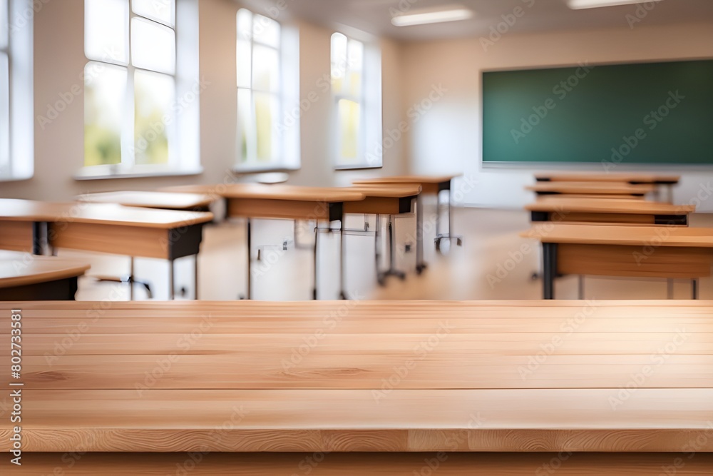 empty wooden desk in classroom empty wooden desk in classroom