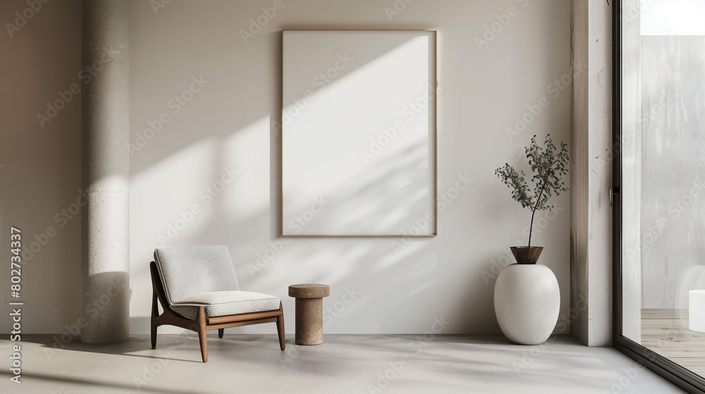 Interior Mockup with Empty Frames