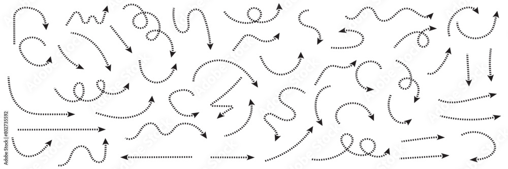 Hand drawn arrows set. Vector doodle icon. Vector illustration. EPS 10/AI