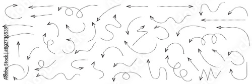 Hand drawn arrows set. Vector doodle icon. Vector illustration. EPS 10/AI photo