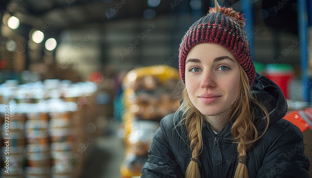 Close up of volunteer