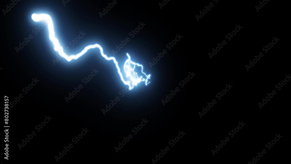 Lightning Animation. Electric sparks shoot out from the center