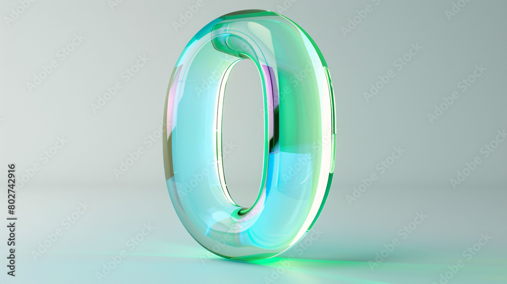Obraz premium 3D three-dimensional number 0, shopping mall opening countdown scene poster illustration