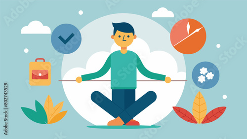A person setting boundaries and saying no to additional work promoting a balanced worklife and managing stress levels..