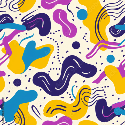 Abstract colorful memphis design pattern