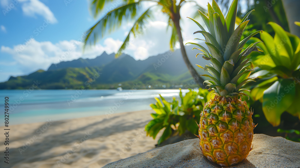 pineapple on the beach pineapple on the beach