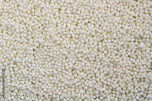 Tableau sur toile Background of White sago pearls