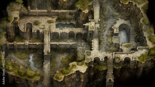 DnD Battlemap cavern, whispering, shadows, mysterious, secrets, cave © Fox
