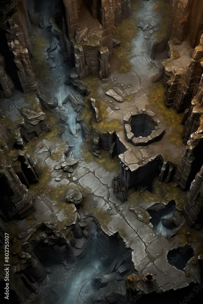 DnD Battlemap cave, battle, scene, dynamic, 3d effect DnD Battlemap cave, battle, scene, dynamic, 3d effect