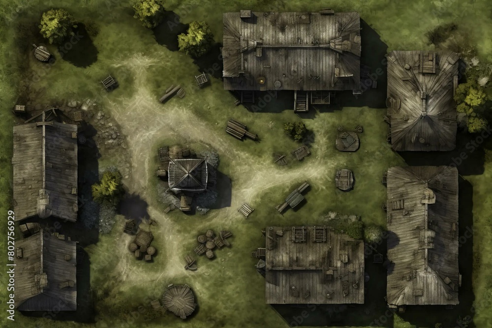 DnD Battlemap Plague-stricken farm - fields of rot.