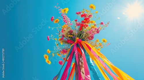 Greeting Card and Banner Design for Social Media or Educational Purpose of National Calan Mai Festival or Beltane Day Background