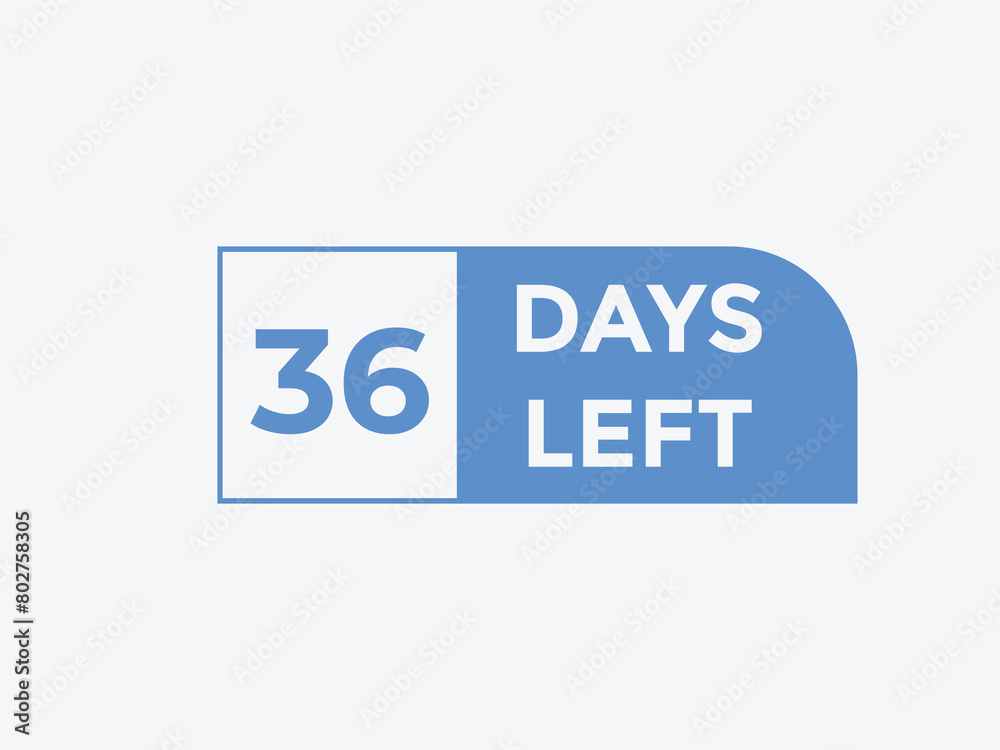 36 days to go countdown template. 36 day Countdown left days banner design. 36 Days left countdown timer
36 days to go countdown template. 36 day Countdown left days banner design. 36 Days left countdown timer