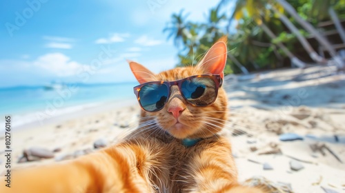 cat on the beach © Martin