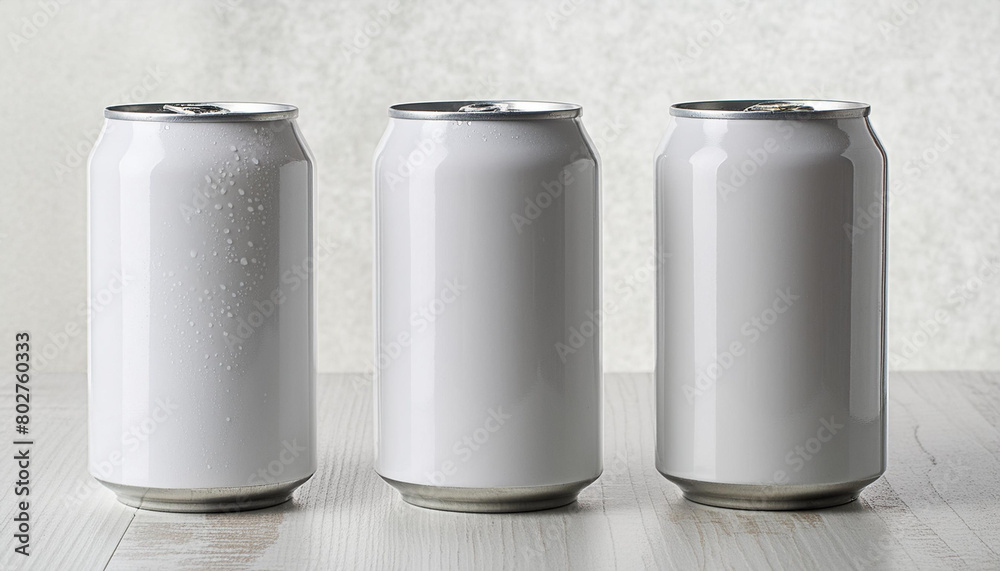 Pure and Crisp Blank White Aluminum Soda Can Mockup Pure and Crisp Blank White Aluminum Soda Can Mockup