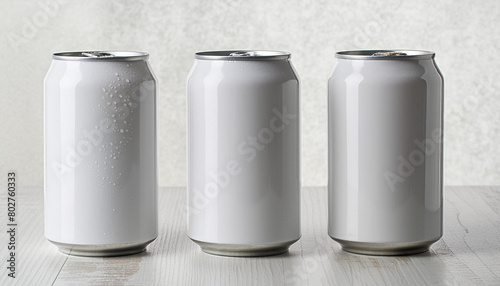 Pure and Crisp Blank White Aluminum Soda Can Mockup