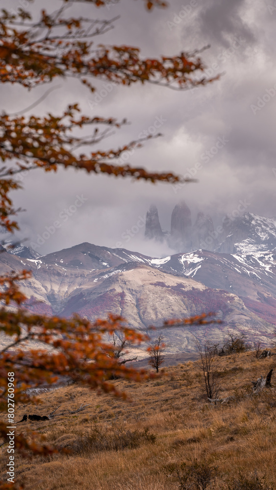 Scenic view of Torres del Paine National Park in Patagonia, Chile Scenic view of Torres del Paine National Park in Patagonia, Chile