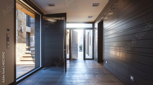 Aluminium panel doors  house door design