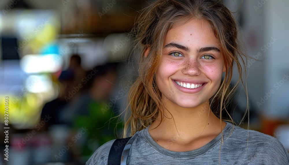 portrait of a woman smiling portrait of a woman smiling