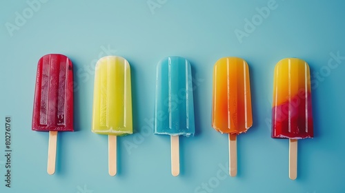 colorful lollipop on a blue background