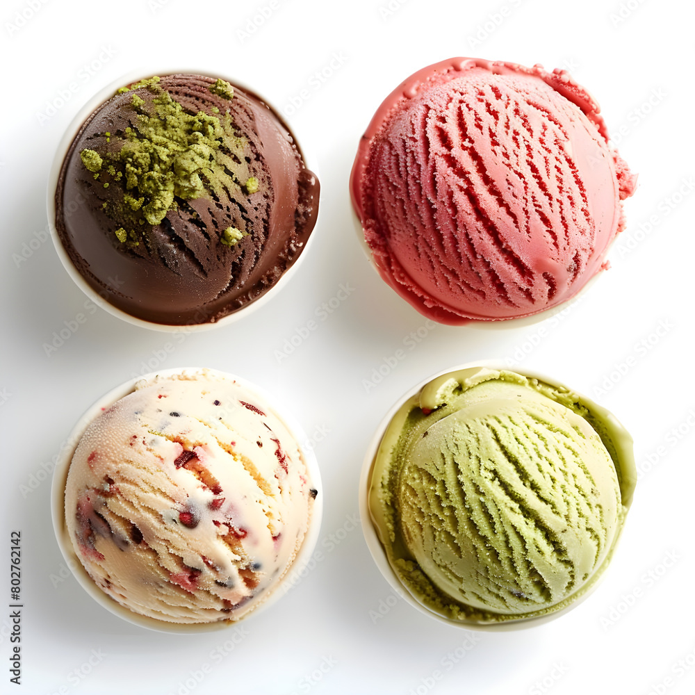 Delectable Scoops: Close-Up of Ice Cream Delights Delectable Scoops: Close-Up of Ice Cream Delights