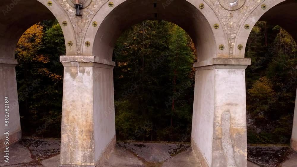 viaduct in Austria, Semmering railway cinematic droneshot viaduct in Austria, Semmering railway cinematic droneshot